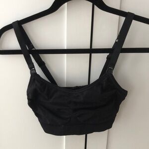 Motherhood Maternity seamless black nursing bra size small stretchy no padding